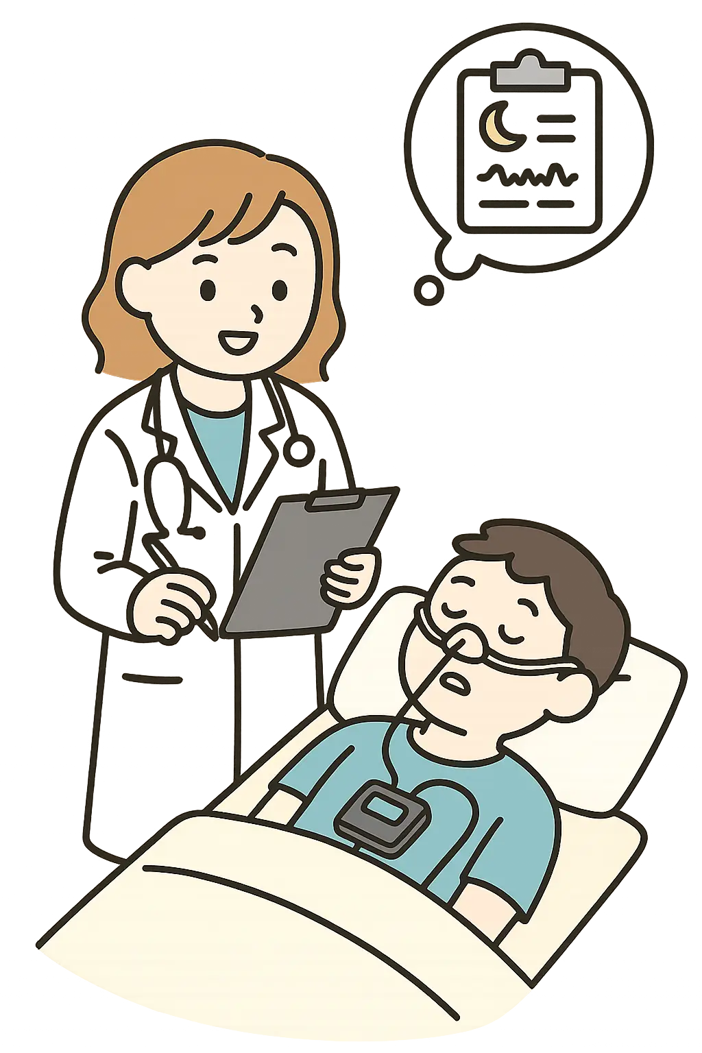 いびきと無呼吸のイラスト