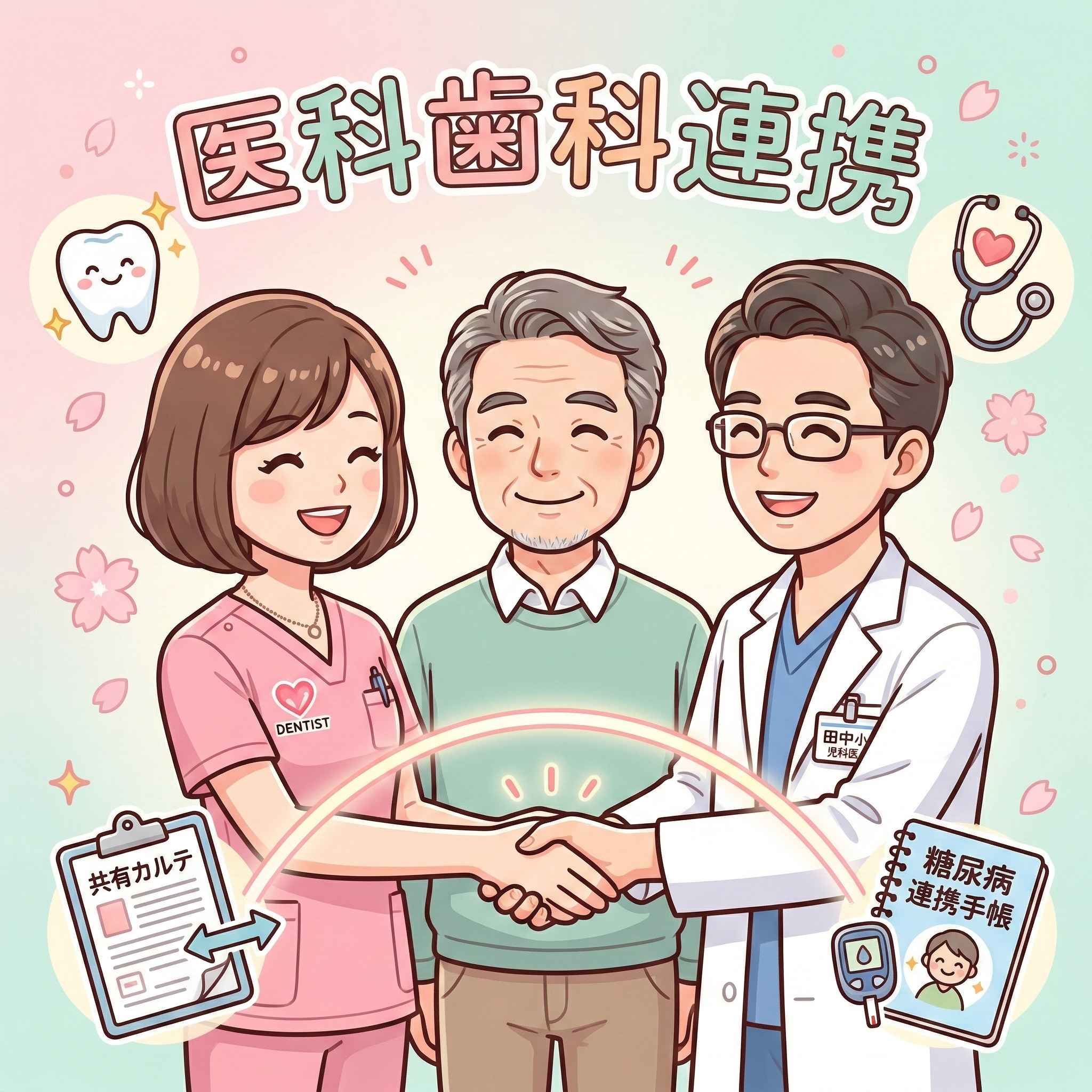 医科歯科連携のイラスト