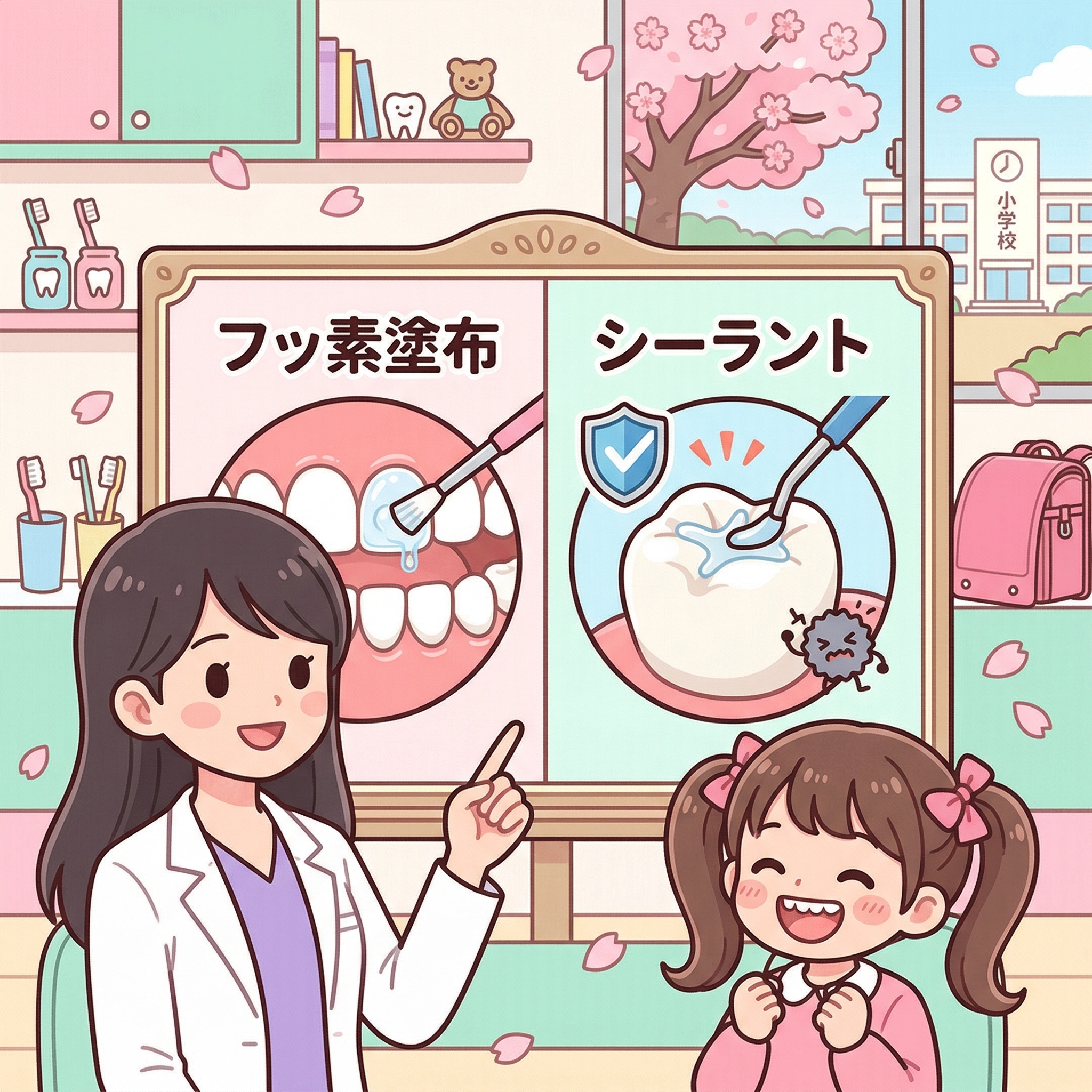 くみ歯科クリニックの小児予防処置 — フッ素塗布・シーラント・ブラッシング指導