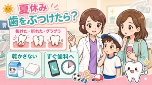 夏休みの外遊びで子どもが歯をぶつけたときの応急処置