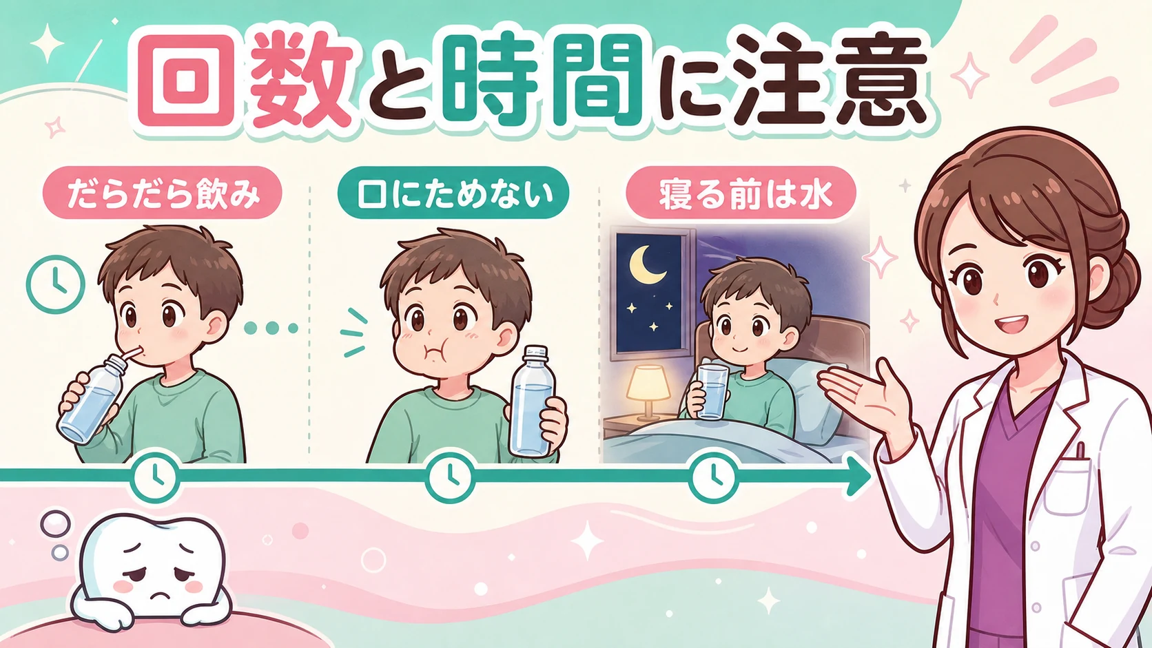 歯への負担を増やしやすい飲み方